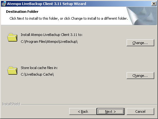 Atempo Client Install4