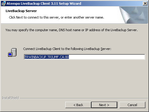 Atempo Client Install5