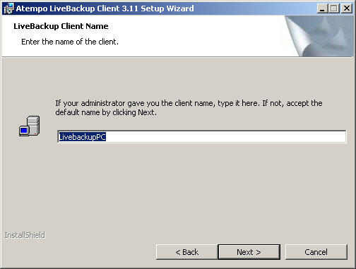 Atempo Client Install6